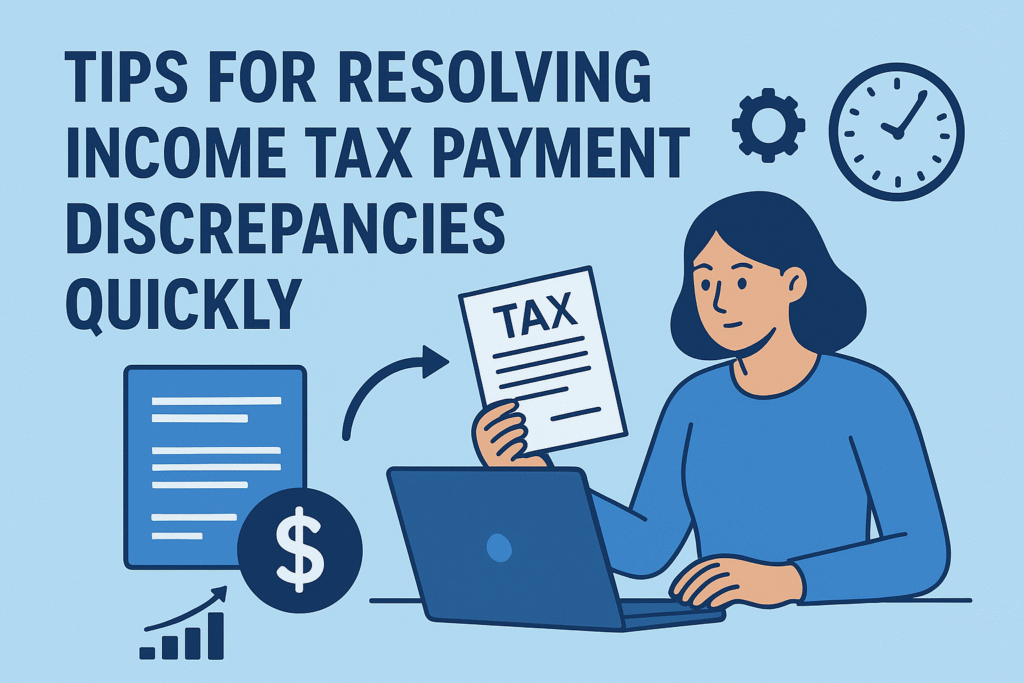 Tips for Resolving Income Tax Payment Discrepancies Quickly