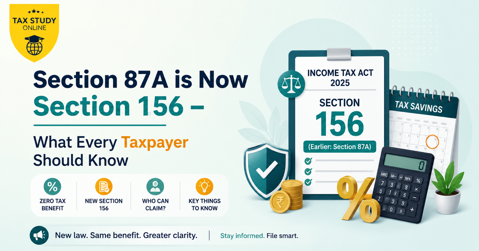 Section 87A is Now Section 156 – What Every Taxpayer Should Know
