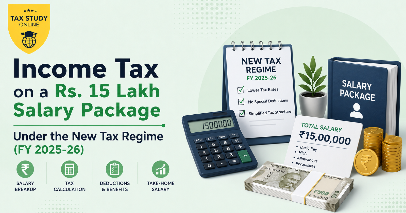 Income Tax on a Rs. 15 Lakh Salary Package Under the New Tax Regime (FY 2025-26)